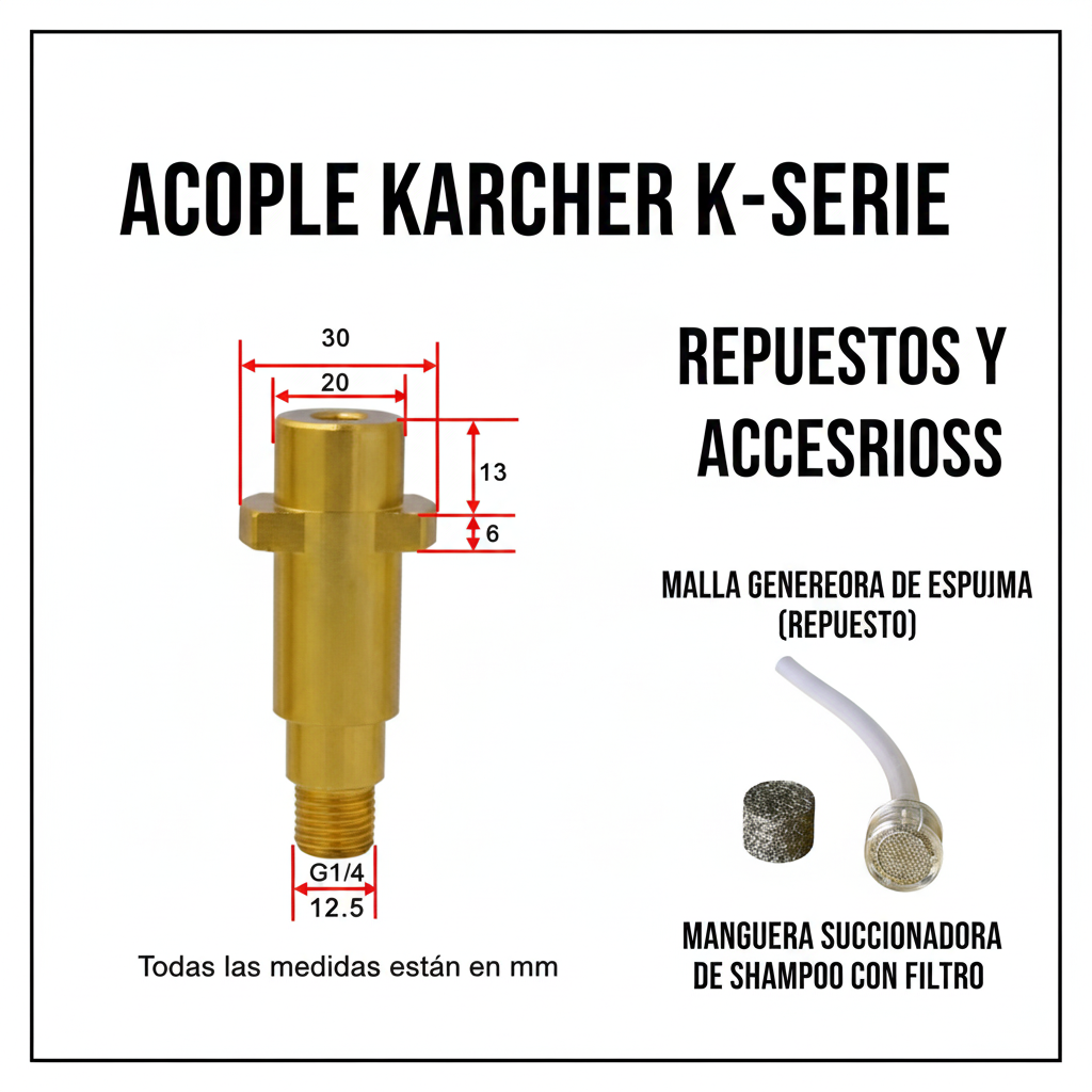 Cañón de espuma para Karcher k serie