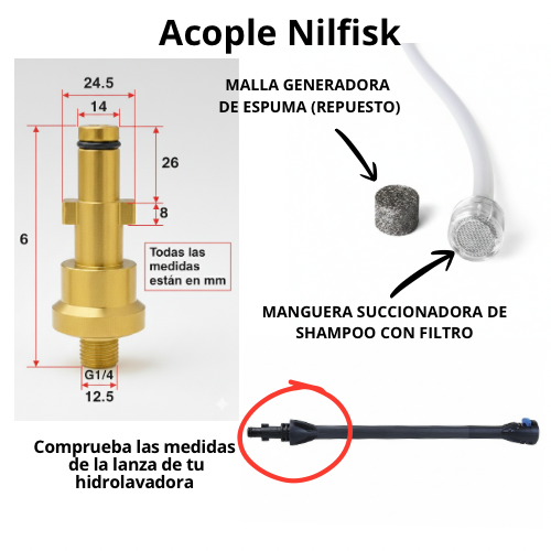 Cañón de espuma para Nilfisk